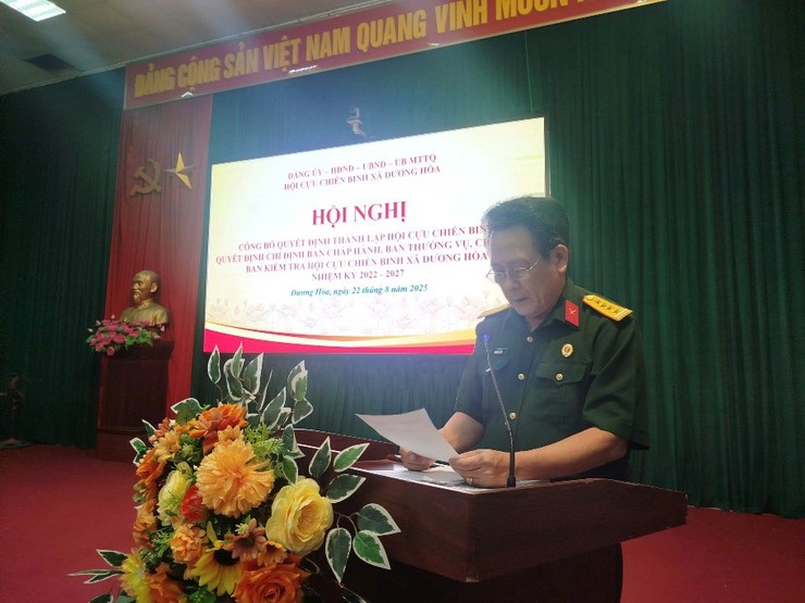 Ra mắt Hội Cựu chiến binh xã Dương Hoà: Thống nhất ý chí, giữ vững truyền thống để xây dựng quê hương- Ảnh 2.