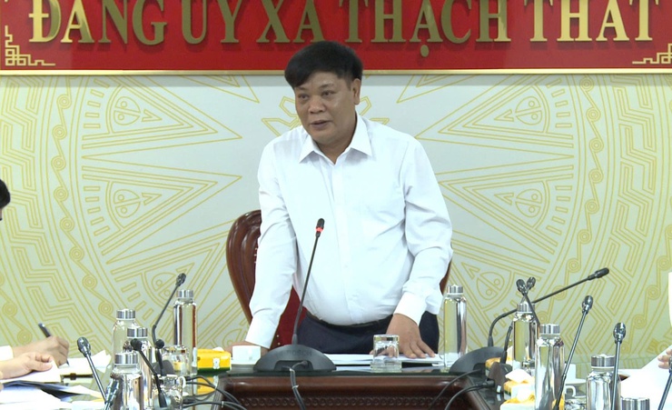 Hội nghị Ban công tác 35 Đảng ủy xã Thạch Thất- Ảnh 1.