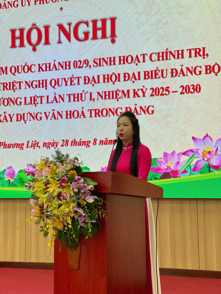 Hội nghị kỷ niệm 80 năm Cách mạng Tháng 8 và Quốc khánh 2/9; Sinh hoạt Chính trị, học tập, quán triệt Nghị quyết Đại hội đại biểu Đảng bộ phường Phương Liệt lần thứ I, nhiệm kỳ 2025-2030- Ảnh 5.