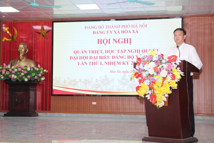 Đảng bộ xã Hoà Xá triển khai học tập, quán triệt Nghị quyết Đại hội Đảng bộ xã lần thứ I, nhiệm kỳ 2025 - 2030- Ảnh 1.