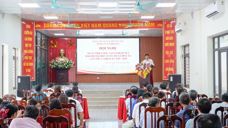 Đảng bộ xã Hoà Xá triển khai học tập, quán triệt Nghị quyết Đại hội Đảng bộ xã lần thứ I, nhiệm kỳ 2025 - 2030- Ảnh 3.