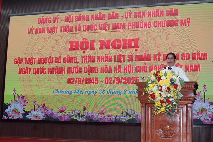 Chương Mỹ gặp mặt, tri ân người có công, thân nhân liệt sĩ nhân kỷ niệm 80 năm Quốc khánh nước CHXHCN Việt Nam (02/9/1945 – 02/9/2025)- Ảnh 3.