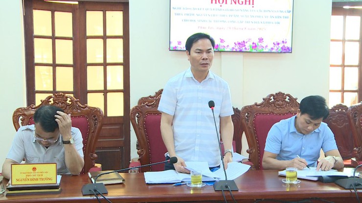 Hội nghị nghe báo cáo kết quả đánh giá hồ sơ năng lực các đơn vị cung cấp thực phẩm, nguyên liệu thực phẩm, suất ăn bán trú cho học sinh các trường học công lập trên địa bàn xã Phúc Lộc- Ảnh 2.
