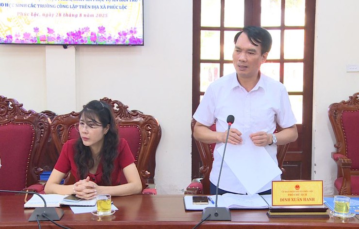 Hội nghị nghe báo cáo kết quả đánh giá hồ sơ năng lực các đơn vị cung cấp thực phẩm, nguyên liệu thực phẩm, suất ăn bán trú cho học sinh các trường học công lập trên địa bàn xã Phúc Lộc- Ảnh 4.