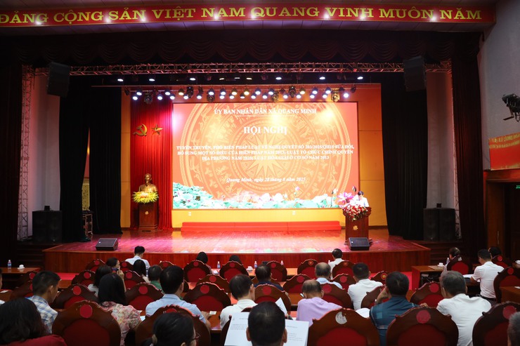 Xã Quang Minh tuyên truyền, phổ biến pháp luật cho đội ngũ bí thư chi bộ, trưởng thôn, thành viên các Tổ hòa giải ở cơ sở- Ảnh 3.