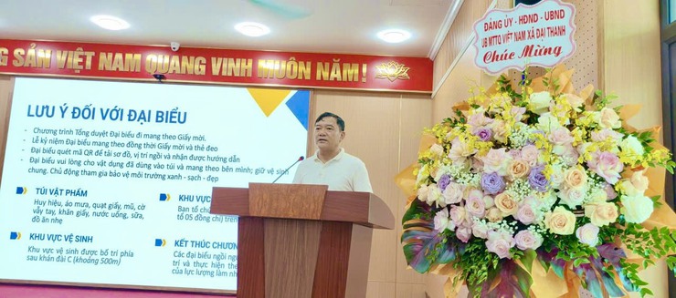 UBND xã Đại Thanh tổ chức Hội nghị triển khai, phổ biến nội dung hướng dẫn, quy định đến các đại biểu tham dự sự kiện A80- Ảnh 2.