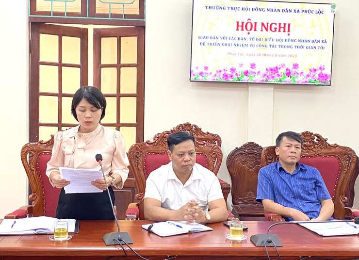 Thường trực HĐND xã Phúc Lộc tổ chức Hội nghị giao ban với các Ban, Tổ đại biểu HĐND xã để triển khai nhiệm vụ công tác trong thời gian tới- Ảnh 3.