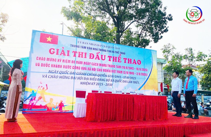 Gần 300 vận động viên xã Quốc Oai tham gia giải Thể thao chào mừng Cách mạng Tháng Tám và Quốc khánh 2/9- Ảnh 1.