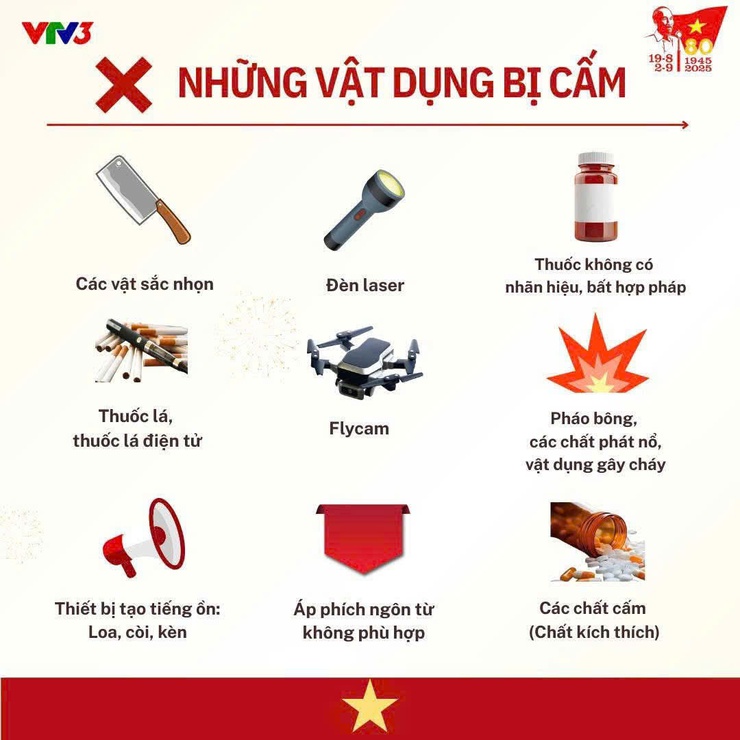 Thông báo: Về việc tham dự Tổng duyệt và Lễ kỷ niệm 80 năm Cách mạng tháng Tám thành công (19/8/1945-19/8/2025) và Quốc khánh nước Cộng hòa Xã hội chủ nghĩa Việt Nam (02/9/1945-02/9/2025) 
- Ảnh 3.