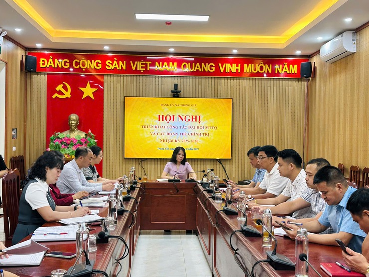 THƯỜNG TRỰC ĐẢNG ỦY XÃ TRUNG GIÃ LÀM VIỆC VỚI MTTQ VÀ CÁC TỔ CHỨC CHÍNH TRỊ - XÃ HỘI VỀ CÔNG TÁC CHUẨN BỊ ĐẠI HỘI NHIỆM KỲ 2025-2030 - Ảnh 3.