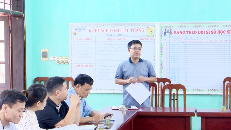 Ban Văn hóa – xã hội HĐND xã giám sát công tác tuyển sinh  và cơ sở vật chất tại các trường trên địa bàn- Ảnh 5.
