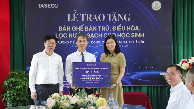 Tập đoàn Taseco tài trợ cơ sở vật chất phục vụ bán trú học đường trị giá 1,66 tỷ đồng cho trường Tiểu học Chi Đông- Ảnh 2.