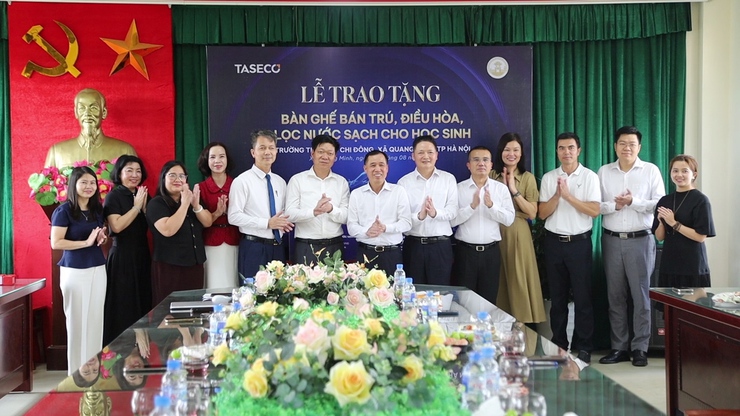 Tập đoàn Taseco tài trợ cơ sở vật chất phục vụ bán trú học đường trị giá 1,66 tỷ đồng cho trường Tiểu học Chi Đông- Ảnh 3.