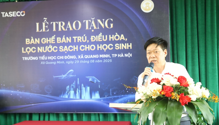 Tập đoàn Taseco tài trợ cơ sở vật chất phục vụ bán trú học đường trị giá 1,66 tỷ đồng cho trường Tiểu học Chi Đông- Ảnh 4.
