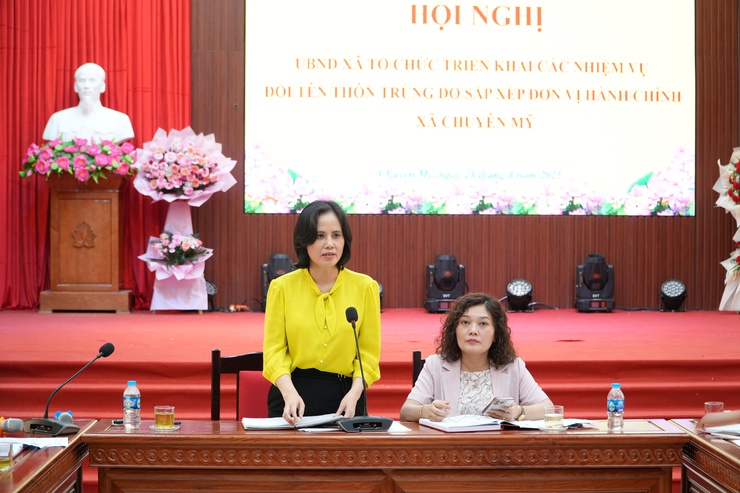 Hội nghị về việc đổi tên thôn trùng trên do sắp xếp đơn vị hành chính- Ảnh 1.