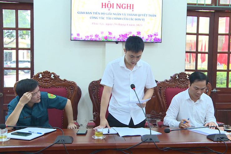 UBND xã Phúc Lộc tổ chức Hội nghị giao ban về tiến độ giải ngân và thanh quyết toán công tác tài chính năm 2025- Ảnh 2.
