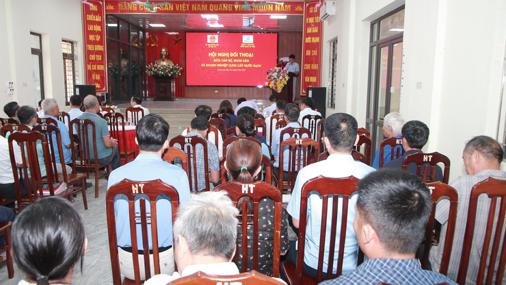 Hòa Xá: Đối thoại giữa chính quyền, nhân dân và doanh nghiệp cung cấp nước sạch- Ảnh 1.