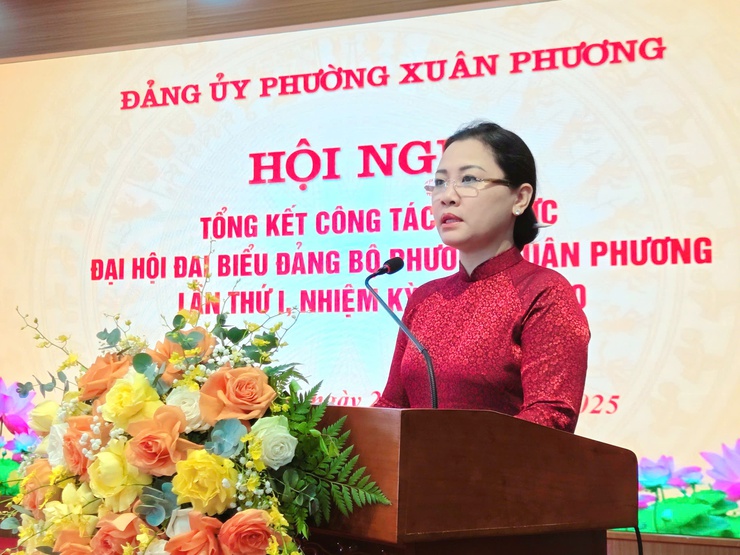 Đảng uỷ phường Xuân Phương tổ chức Hội nghị tổng kết công tác tổ chức Đại hội đại biểu Đảng bộ phường Xuân phương lần thứ I, nhiệm kỳ 2025 - 2030- Ảnh 1.