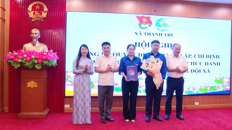 HỘI NGHỊ CÔNG BỐ CÁC QUYẾT ĐỊNH THÀNH LẬP CHI ĐOÀN, CHI HỘI PHỤ NỮ VÀ HỘI ĐỒNG ĐỘI XÃ THANH TRÌ- Ảnh 3.