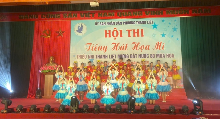 Phường Thanh Liệt: Hội thi “Tiếng hát Họa mi” với chủ đề Thiếu nhi Thanh Liệt mừng đất nước 80 mùa hoa- Ảnh 5.