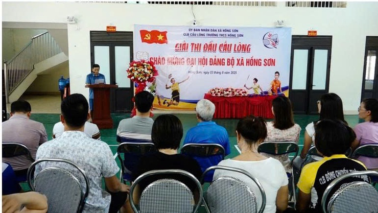 CLB cầu lông Trường THCS Hồng Sơn tổ chức giải cầu lông chào mừng Đại hội Đại biểu Đảng bộ xã Hồng Sơn lần thứ Nhất, nhiệm kỳ 2025 – 2030- Ảnh 6.
