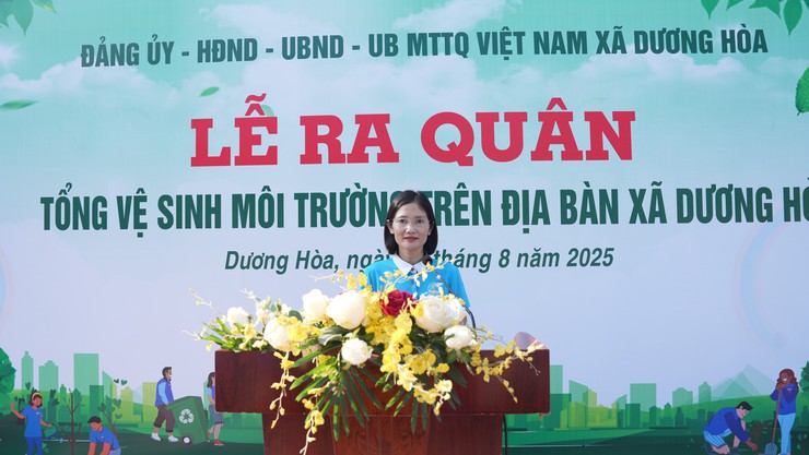 Xã Dương Hoà ra quân tổng vệ sinh môi trường - Ảnh 6.