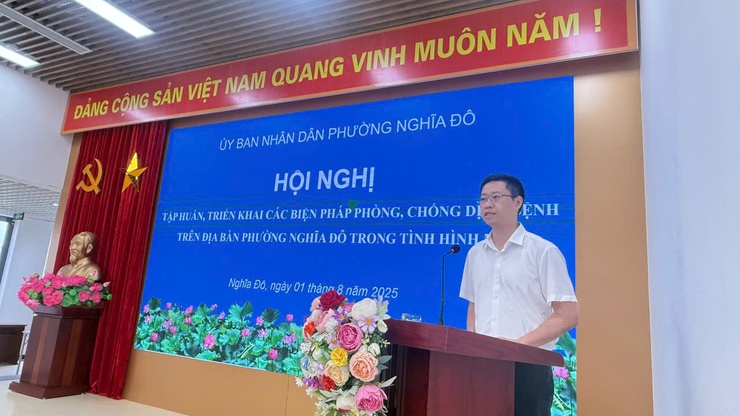 Tập huấn, triển khai các biện pháp phòng chống dịch bệnh trên địa bàn phường Nghĩa Đô trong tình hình mới- Ảnh 1.