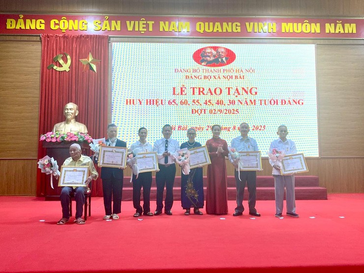 55 ĐẢNG VIÊN ĐẢNG BỘ XÃ NỘI BÀI ĐƯỢC TRAO TẶNG, TRUY TẶNG HUY HIỆU ĐẢNG ĐỢT 2/9- Ảnh 2.