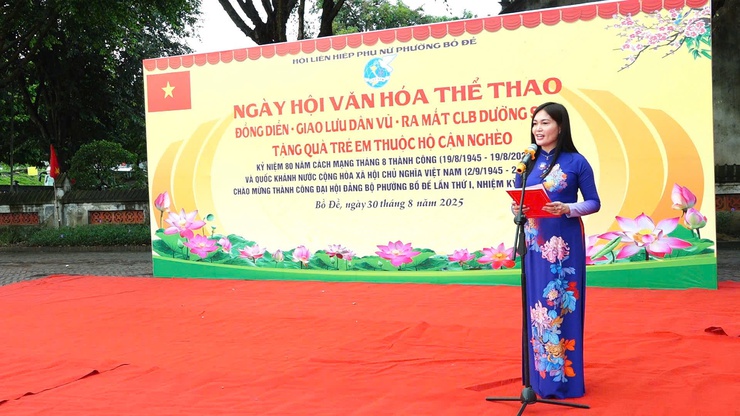 Hội Liên hiệp phụ nữ phường Bồ Đề tổ chức Ngày hội văn hoá thể thao chào mừng kỷ niệm 80 năm Cách mạng Tháng Tám thành công (19/8); Quốc khánh Nước CHXHCN Việt Nam (2/9) và thành công Đại hội Đảng bộ phường Bồ Đề lần thứ I- Ảnh 3.