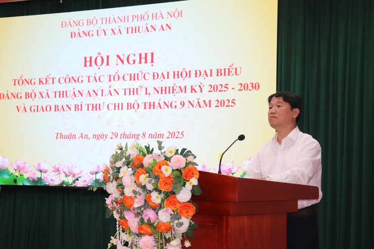 Đảng bộ xã Thuận An tổng kết công tác tổ chức Đại hội Đại biểu lần thứ I, nhiệm kỳ 2025 - 2030- Ảnh 6.