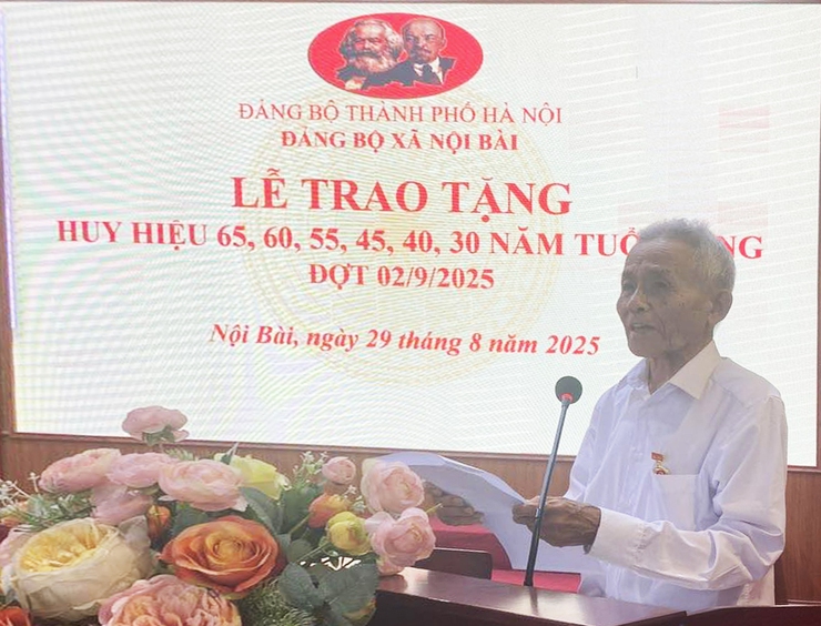 55 ĐẢNG VIÊN ĐẢNG BỘ XÃ NỘI BÀI ĐƯỢC TRAO TẶNG, TRUY TẶNG HUY HIỆU ĐẢNG ĐỢT 2/9- Ảnh 12.
