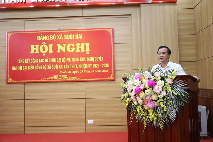 Xã Suối Hai tổng kết công tác tổ chức Đại hội và triển khai Nghị quyết Đại hội Đảng bộ xã Suối Hai lần thứ I, nhiệm kỳ 2025 -2030- Ảnh 1.