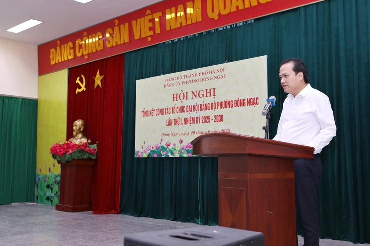 ĐẢNG ỦY PHƯỜNG ĐÔNG NGẠC TỔNG KẾT CÔNG TÁC TỔ CHỨC ĐẠI HỘI ĐẠI BIỂU ĐẢNG BỘ LẦN THỨ I, NHIỆM KỲ 2025-2030- Ảnh 2.