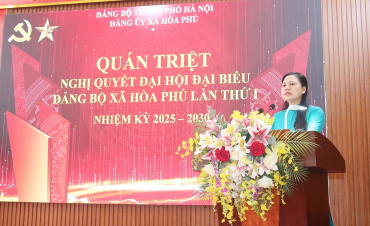 Hội nghị quán triệt Nghị quyết Đại hội đại biểu Đảng bộ xã lần thứ I, nhiệm kỳ 2025–2030- Ảnh 2.