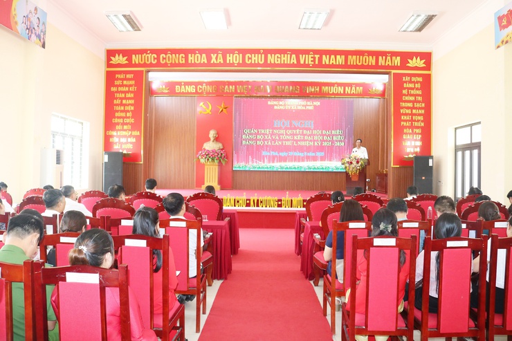 Hội nghị quán triệt Nghị quyết Đại hội đại biểu Đảng bộ xã lần thứ I, nhiệm kỳ 2025–2030- Ảnh 1.