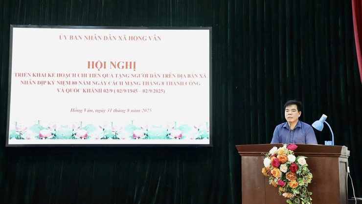 Xã Hồng Vân tổ chức triển khai kế hoạch tổ chức chi trả tiền quà tặng người dân kỷ niệm 80 năm cách mạng Tháng 8 và Quốc khánh 2/9 trên địa bàn xã.- Ảnh 3.