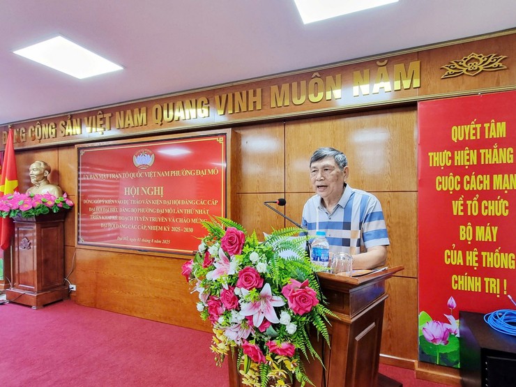 MTTQ phường Đại Mỗ đóng góp ý kiến vào dự thảo Văn kiện Đại hội Đảng các cấp- Ảnh 2.