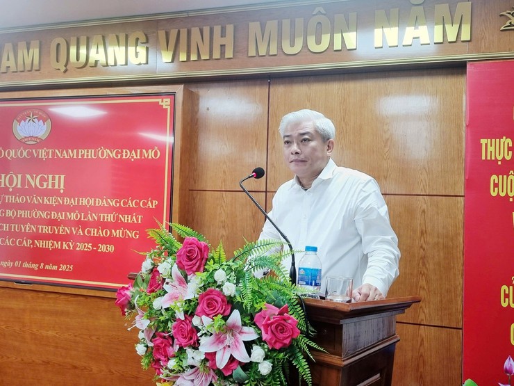 MTTQ phường Đại Mỗ đóng góp ý kiến vào dự thảo Văn kiện Đại hội Đảng các cấp- Ảnh 3.