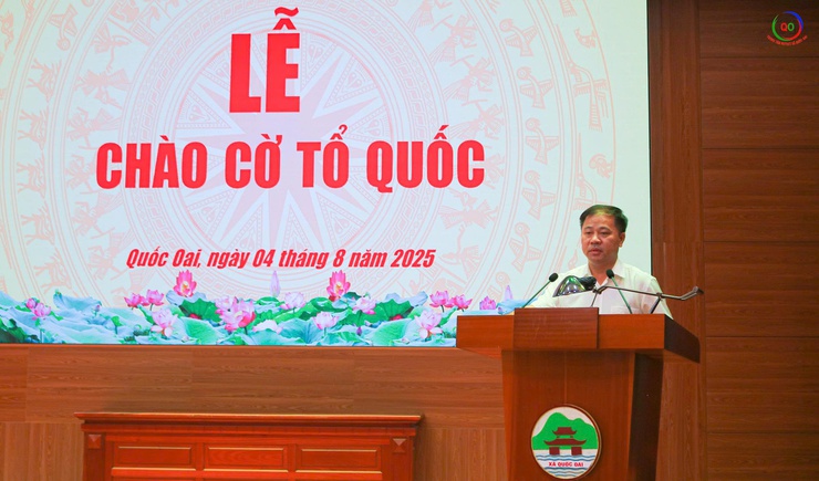 Quốc Oai trang trọng tổ chức Lễ chào cờ đầu tuần tháng 8/2025- Ảnh 4.