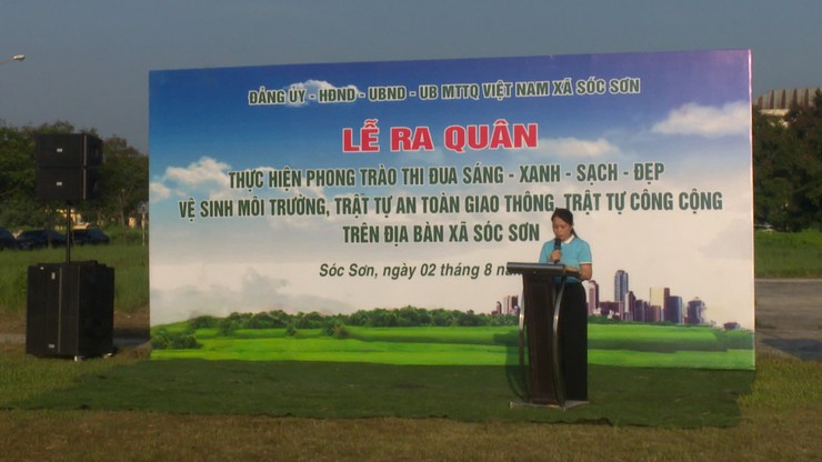 SÓC SƠN PHÁT ĐỘNG PHONG TRÀO VỆ SINH MÔI TRƯỜNG “SÁNG, XANH, SẠCH, ĐẸP”.- Ảnh 1.