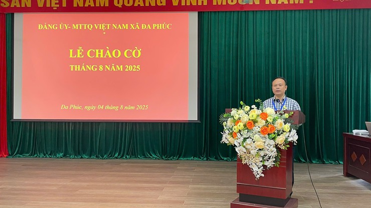  ĐẢNG ỦY - UBMTTQ VN xã - Lễ chào cờ tháng 8/2025, triển khai nhiệm vụ chính trị trọng tâm.- Ảnh 3.