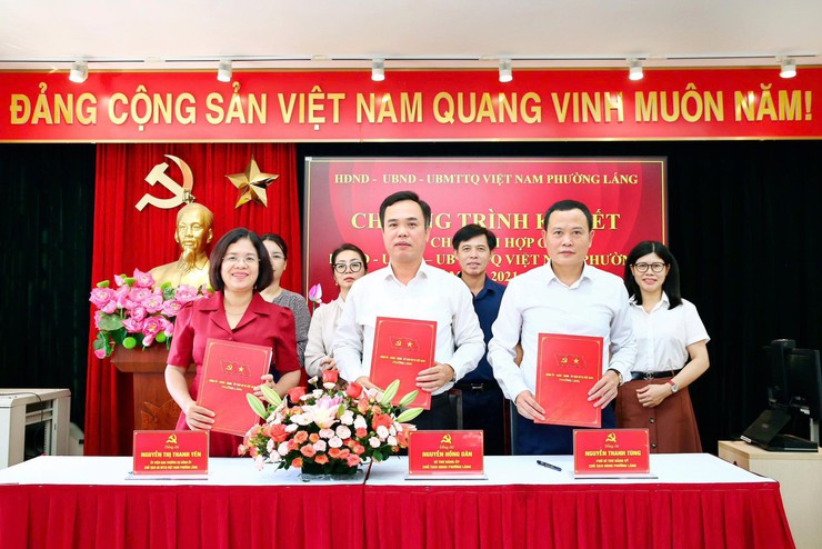 HĐND – UBND – ỦY BAN MTTQ VIỆT NAM PHƯỜNG LÁNG KÝ KẾT CHƯƠNG TRÌNH PHỐI HỢP CÔNG TÁC NHIỆM KỲ 2021 –2026- Ảnh 4.