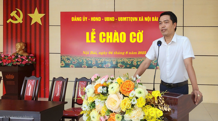 HĐND – UBND XÃ NỘI BÀI TỔ CHỨC LỄ CHÀO CỜ THÁNG 8- Ảnh 2.