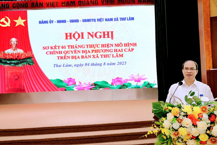 Xã Thư Lâm tổ chức Hội nghị sơ kết đánh giá 1 tháng thực hiện mô hình chính quyền địa phương hai cấp- Ảnh 3.