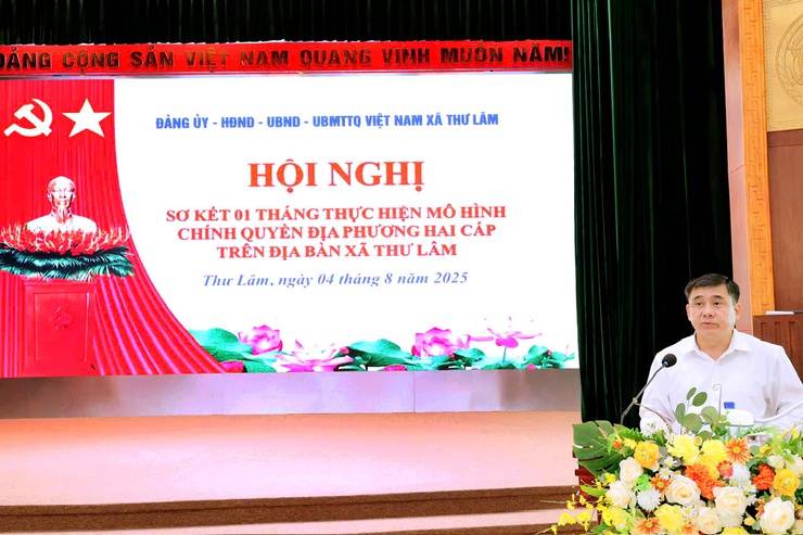 Xã Thư Lâm tổ chức Hội nghị sơ kết đánh giá 1 tháng thực hiện mô hình chính quyền địa phương hai cấp- Ảnh 1.