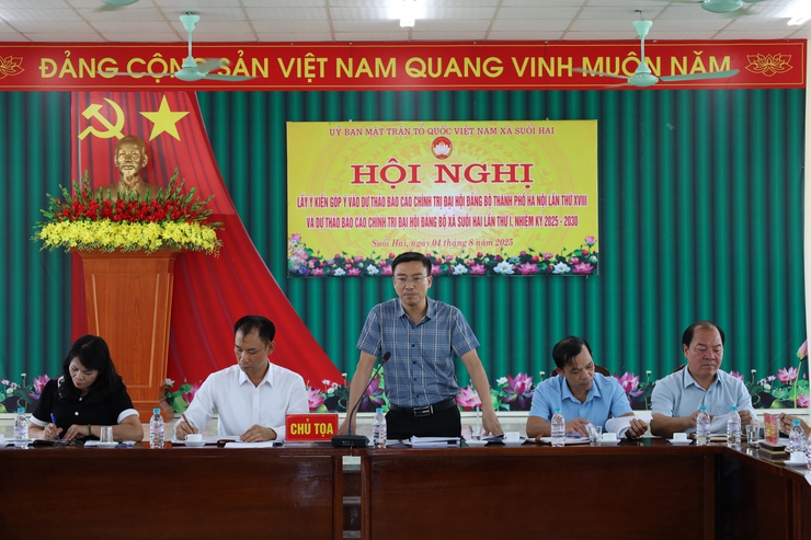 Xã Suối Hai góp ý dự thảo Báo cáo Chính trị trình Đại hội Đảng các cấp- Ảnh 3.