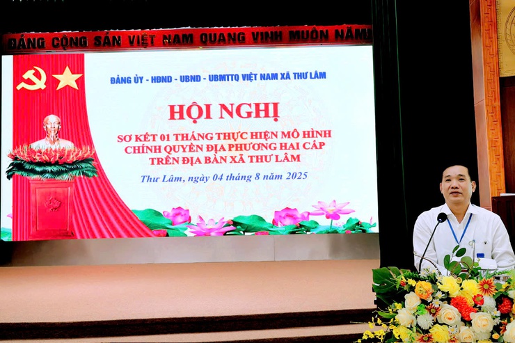 Xã Thư Lâm tổ chức Hội nghị sơ kết đánh giá 1 tháng thực hiện mô hình chính quyền địa phương hai cấp- Ảnh 5.