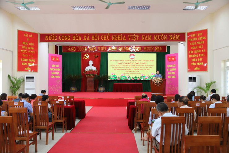 Ủy ban MTTQ Việt Nam xã Thượng Phúc lấy ý kiến đóng góp vào Dự thảo văn kiện Đại hội Đảng bộ các cấp- Ảnh 1.