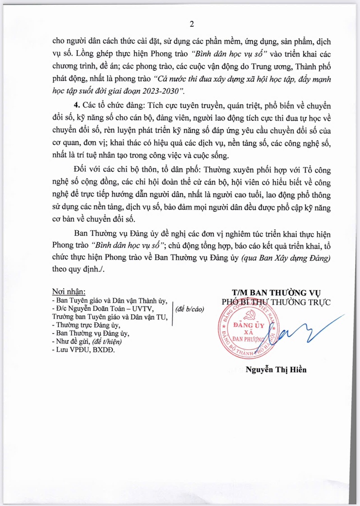 Công văn của Đảng Ủy xã Đan Phượng số 35-CV/ĐU - Ảnh 2.