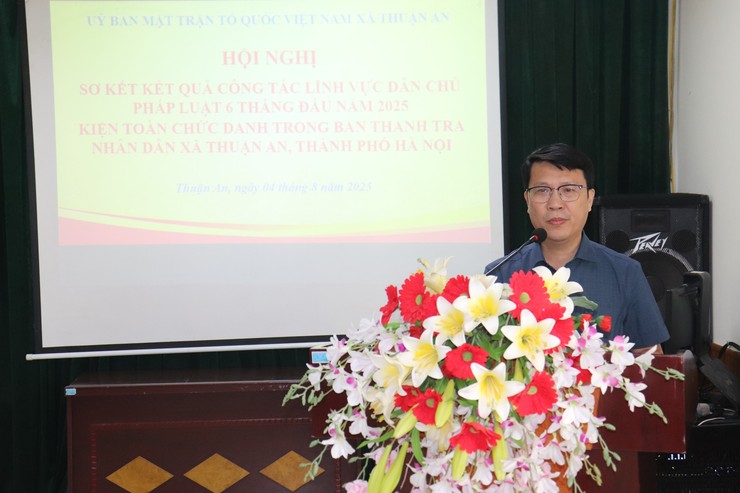 Ủy ban MTTQ Việt Nam xã Thuận An sơ kết hoạt động Thanh tra Nhân dân 6 tháng đầu năm 2025- Ảnh 2.